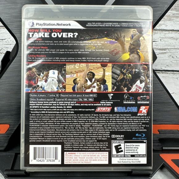 NBA 2K10 Tenth Anniversary Basketball Game - SNBA 2K10 (Sony PlayStation 3 2009) - Picture 2 of 3